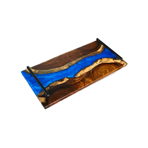 Bandejas de servicio de madera de resina de lujo con acabado duradero para soluciones de comedor para el hogar y eventos de La India - Product Image 3