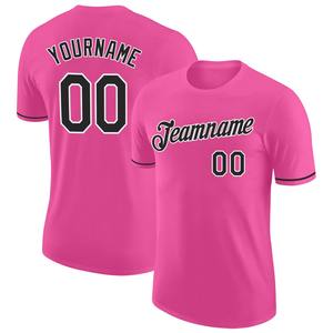 Direct Engro Sportswear Camiseta personalizada de rendimiento Rosa negro-blanco al por mayor - Product Image 1