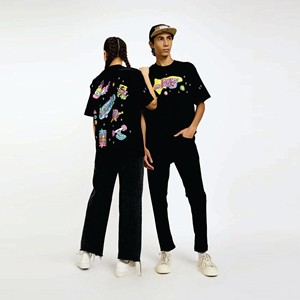 Camisetas de hip-hop para hombre de alta calidad hechas en fábrica-Nuevas llegadas Estampado de algodón de manga corta de ajuste suelto - Product Image 4