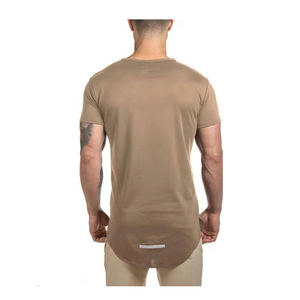 Nueva camiseta personalizada de algodón 100% de alta calidad al por mayor, camiseta de gimnasio de gran tamaño en blanco, camisetas de cuello redondo estampadas para hombres - Product Image 2