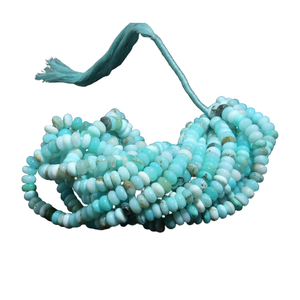 Meilleure vente collier de perles 8-10mm en vrac belle opale péruvienne bleue avec forme de rondelle lisse pierre précieuse fabrication de bijoux cadeau - Product Image 5