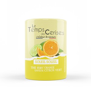 Tè Verde Aromatizzato al Gusto Arancia e Lime, Confezione da 80g, Tè Sfuso 'Soleil Soleil' di Le Temps Des Cerises, Certificato IFS - Product Image 1