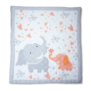 Ensemble de literie pour berceau nouveau-né 7 pièces Collection de lits bébé doux 100% coton feuille de sécurité pare-chocs-couleurs neutres techniques tissées pour bébés - Product Image 3