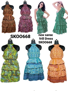 ชุดส่าหรีผ้าซาตินแฟชั่นสไตล์โบฮีเมียนป้องกันไฟฟ้าสถิตย์สำหรับผู้หญิงสวมใส่สบายเป็นมิตรกับสิ่งแวดล้อมดีไซน์พร้อมส่งซักได้ - Product Image 3