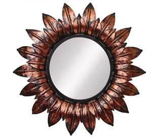 Modern Style Round <b>Black</b> Metal Wall <b>Mirror</b> Premium Quality Home Living Room and Hotel Hallway Decorative Hanging Ornament - Product Image 5