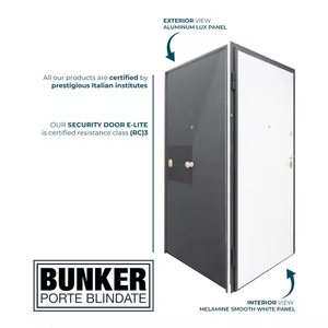 Puerta de seguridad de estilo moderno con superficie terminada antirrobo de panel de aluminio LUX para uso en apartamentos, tipo de puerta de seguridad de estilo moderno, 2 unidades - Product Image 2
