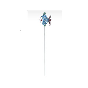 Adornos de decoración de jardín de peces de Metal pintados en azul para el hogar, jardín, balcón, interior, exterior, colgante, uso decorativo, adornos de Metal - Product Image 1