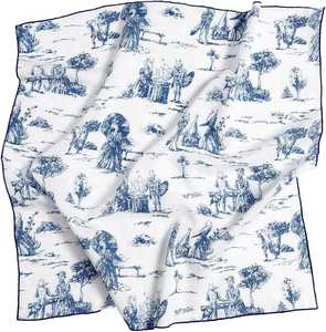 Bandana en coton et soie à motif ethnique de dessin animé, personnalisable, imprimé brodé, taille XL, fabrication OEM - Product Image 4