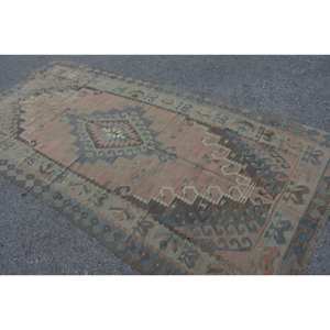 Alfombra Kilim marrón Beige 4,9X9,9 pies tejido plano alfombra turca Material de lana con respaldo de látex para decoraciones de sala de estar adolescente - Product Image 4