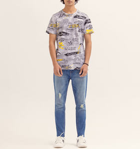 Camiseta de verano con logotipo personalizado para hombre, 100% algodón, diseño Vintage, hombro caído, peso pesado, sublimación, camiseta Vintage personalizable - Product Image 5