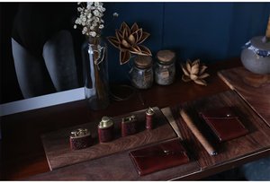 Cadeaux de haute qualité faits à la main en cuir minimaliste personnalisé tabac et étui à cigarettes pour papa à la fabrication en gros - Product Image 4