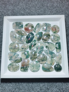 Alto grado AAA + verde musgo ágata cuarzo cabujón piedra preciosa suelta para joyería fabricantes mezcla forma - Product Image 2