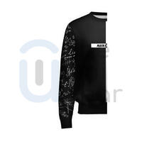 Sweat-shirt homme à col rond, logo personnalisé, design hiver uni, en polaire respirant, pour l'extérieur, le cyclisme et la course, manches longues