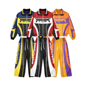 Trajes Deportivos de Nailon Ligeros Personalizados al por Mayor, Trajes Deportivos de 2 Piezas con Bloques de Color para Hombre, Chaqueta Deportiva con Logotipo Personalizado - Product Image 1