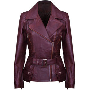 New Trending Custom Biker Jacket Red Leather Motorcycle Jacket Turn-<b>Down</b> Collar Zipper Closure Slim Fit Autumn Wear - Product Image 4