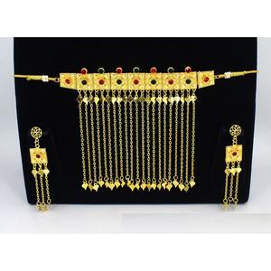 Gold Plated Micro Forming Necklaces Wedding & Traditional Jewelry Set <b>Gift</b> for Women <b>Copper</b> & Brass Martasha - Product Image 1