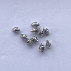 8mm 10mm 12mm Plata de Ley 925 Cocoon Sea Shell Drum Shape Gold Micron Beads Hallazgos DIY Espaciadores del fabricante en línea - Product Image 2
