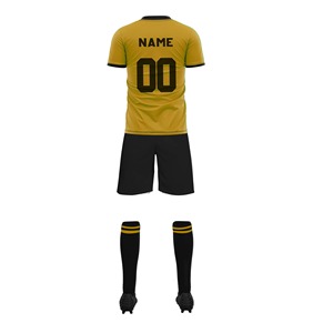 OEM Printed Football Uniform <b>Soccer</b> Kit 100% Polyester Breathable Fabric | Custom Team Jersey Shorts Set Quick Dry Lightweight - Product Image 2