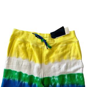Short de survêtement en polaire Tie Dye pour hommes Colorblock Shorts pour hommes en tissu doux et confortable de taille moyenne - Product Image 3