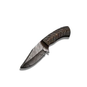 Couteaux d'extérieur à lame en acier damas personnalisables avec manche en bois pour Skinner Hunting & DIY Camping Handmade Support. - Product Image 1