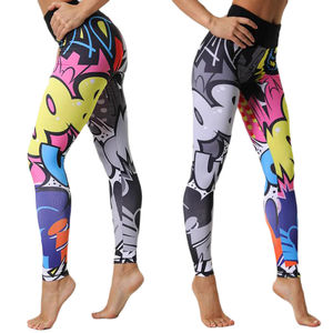 Pantalones de Yoga para Mujer al por Mayor, de Cintura Alta Elástica, Sólidos, Tallas Grandes, con Logotipo Personalizado, Impresión por Transferencia Térmica, Largos, 220g - Product Image 4
