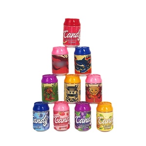 Vente en gros de canettes en plastique de 3,5 oz (100 ml) avec bouchon coloré pour bonbons et gommes, avec étiquette holographique - Product Image 2