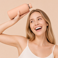 Bouteille d'eau de luxe YEWAYOGA en acier inoxydable, anti-fuite, design personnalisé, revêtement poudré, pour la maison, la salle de sport, l'entraînement et l'école