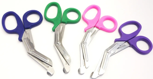 Ciseaux à pansement utilitaires en acier inoxydable de style paramédical Cisailles manuelles à grande poignée de 7.25 pouces - Product Image 2