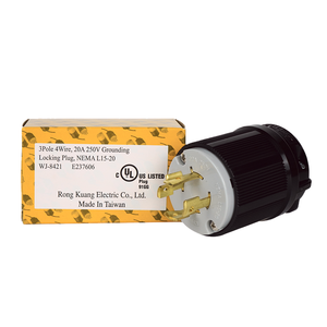 Enchufe de bloqueo NEMA 250V 20A con llave cerrada ideal para parques de caravanas - Product Image 5