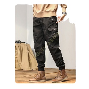 Winter Unisex Tactical Pants Multiple Pockets Breathable Corduroy Wide Leg <b>Drawstring</b> Closure Customized Color Logo High Quality - Product Image 1