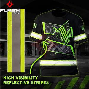 Camiseta de Trabajo de Seguridad Reflectante para Hombre, ANSI Clase 1, Impermeable, Logotipo Personalizado, OEM, Alta Visibilidad, Construcción - Product Image 3