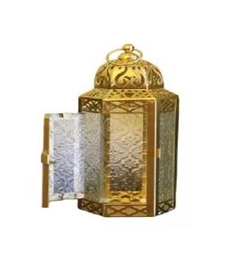 Hermosa linterna de vela de metal cuadrada con acabado plateado Diseño tradicional ecológico y estilo moderno para regalos de Pascua - Product Image 2