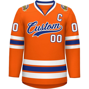 Maillot de hockey sur glace personnalisé de haute qualité en maille respirante en polyester avec impression par sublimation, logo brodé, uniforme de sport - Product Image 1