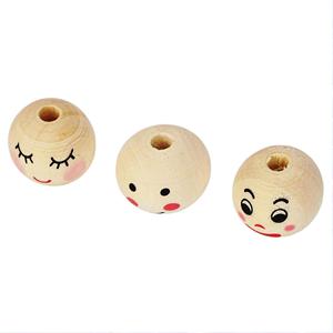 Cuentas de Madera Impresas de 5 mm, Cuentas de Madera de Colores y Formas Personalizadas, Producto Artesanal Indio - Product Image 3