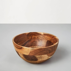 Juego de cuencos de madera de acacia para servir cena, precio barato, vajilla de madera, cuencos de comedor para exportación al por mayor - Product Image 2