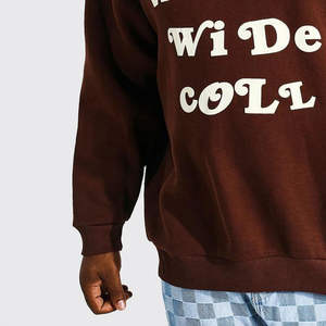 Sweat à capuche doublé surdimensionné pour homme, automne, 400 g/m², 100 % coton, écologique, respirant, impression personnalisée en relief de haute qualité - Product Image 4