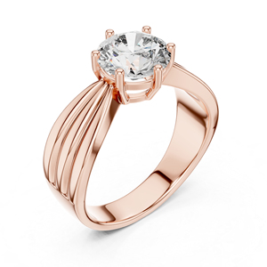 Bague de soirée en or jaune 14 carats avec diamant de laboratoire rond pour femme, idéale pour les fiançailles, certifiée IGI, bijoux fins, nouveau diamant de culture - Product Image 4