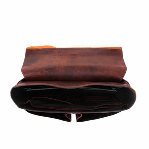 Porte-documents en cuir pleine fleur pour hommes sac d'ordinateur portable en cuir fabriqué à la main pour hommes/sac d'ordinateur portable en cuir au design personnalisé - Product Image 4