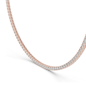 37.2 CT Lab Diamond <b>Necklace</b> Round Brilliant Cut 18KT, 14KT, 18KT Gold Rose, Yellow, White Gold Options Luxury Fine - Product Image 4