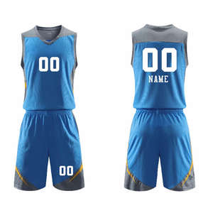 Ensemble de maillots de basket-ball réversibles sans manches en jersey 100 % polyester avec logo personnalisé, col en V, respirant et à prix réduit pour la vente en gros - Product Image 4