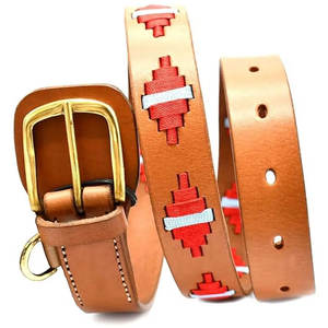 Customizable Equestrian Equine Polo Leather <b>Belt</b> <b>Men</b> Pin <b>Buckle</b> Top Grain Leather Embroidery Sport <b>Belt</b> Horse Riding Supplies - Product Image 5