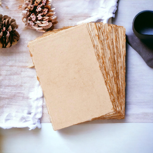 Papier A4 fait main vintage à bords festonnés sans bois, personnalisable, 150 g/m², pour l'écriture, la calligraphie, l'impression, les travaux manuels - Product Image 5