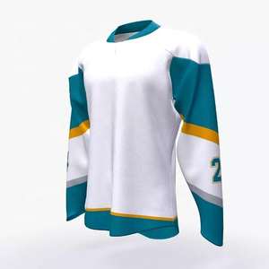 Vente en gros Nouveau logo personnalisé Maillot de hockey sur glace en maille de polyester de haute qualité Maillot de hockey sur glace pour jeunes adultes Vêtements d'équipe 2025 - Product Image 3