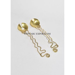 Juego de cubiertos planos decorativos de artículos de mesa pulidos de oro de latón macizo, juego de cubiertos de comida para hoteles y restaurantes, juego de cubiertos planos a la venta - Product Image 6