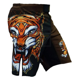 กางเกงมวยผู้ชายแบบสั้นผ้าโพลีเอสเตอร์ผ้าคอตตอนชุดออกกำลังกายชุด MMA แบบสั้นออกแบบโลโก้ได้ตามต้องการ - Product Image 4