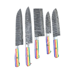 Juego de cuchillos de cocina personalizados de la mejor calidad con mango de madera Juego de chef de acero inoxidable con servicios OEM - Product Image 1