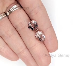 Morganite naturelle béryl poires forme de poire pêche rose pierres précieuses en vrac Jaipur fabricant en gros taille libre étalonnage - Product Image 4