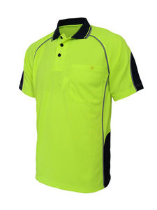 Conception populaire Taille personnalisée Pull-Over Vêtements de travail à col deux tons Chemise de sécurité haute visibilité pour hommes - Product Image 4