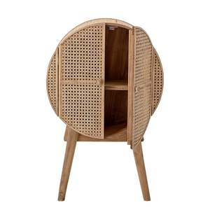 Handwoven Rattan Cane <b>Cabinet</b> Natural Color Medium Size Round Shape Living Room Storage Furniture - Product Image 5