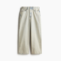 Jean en denim coupe droite mi-longue pour homme, confortable, écologique, coupe-vent, style streetwear décontracté, toutes saisons, imprimé numérique, foncé moyen